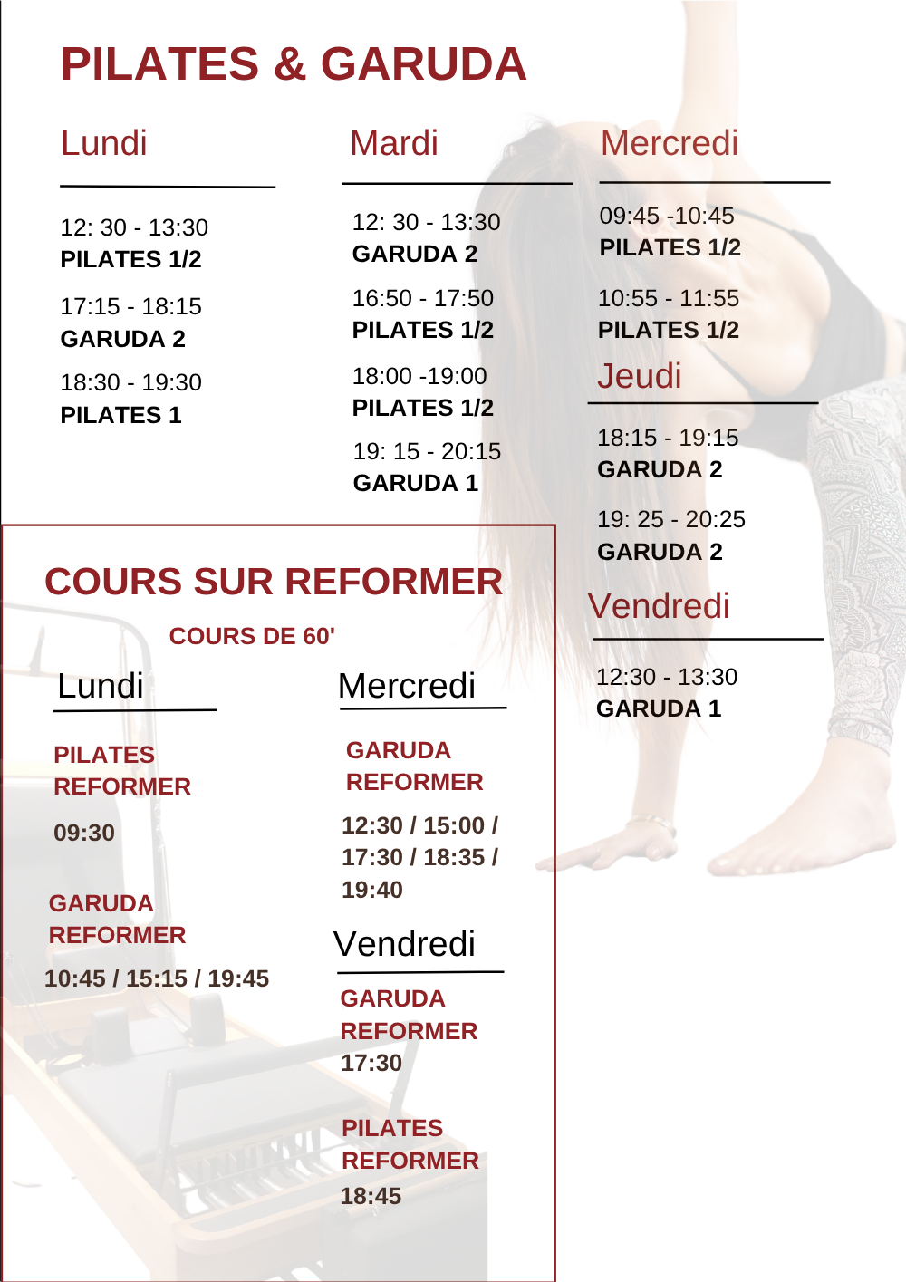 Pilates et Reformer